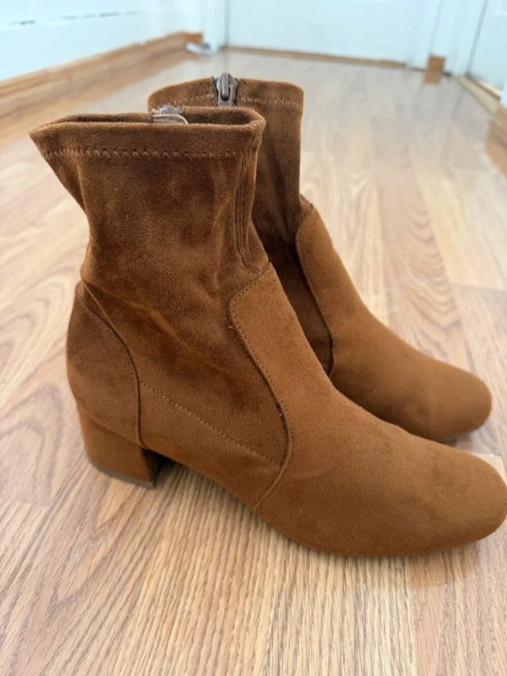 Naturalizer Brown Suede Heeled Boots